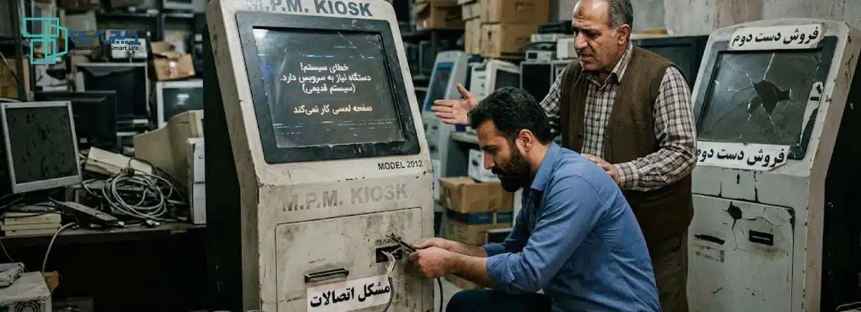 مشکلات و معایب خرید کیوسک یا نمایشگر های دست دوم و قدیمی
